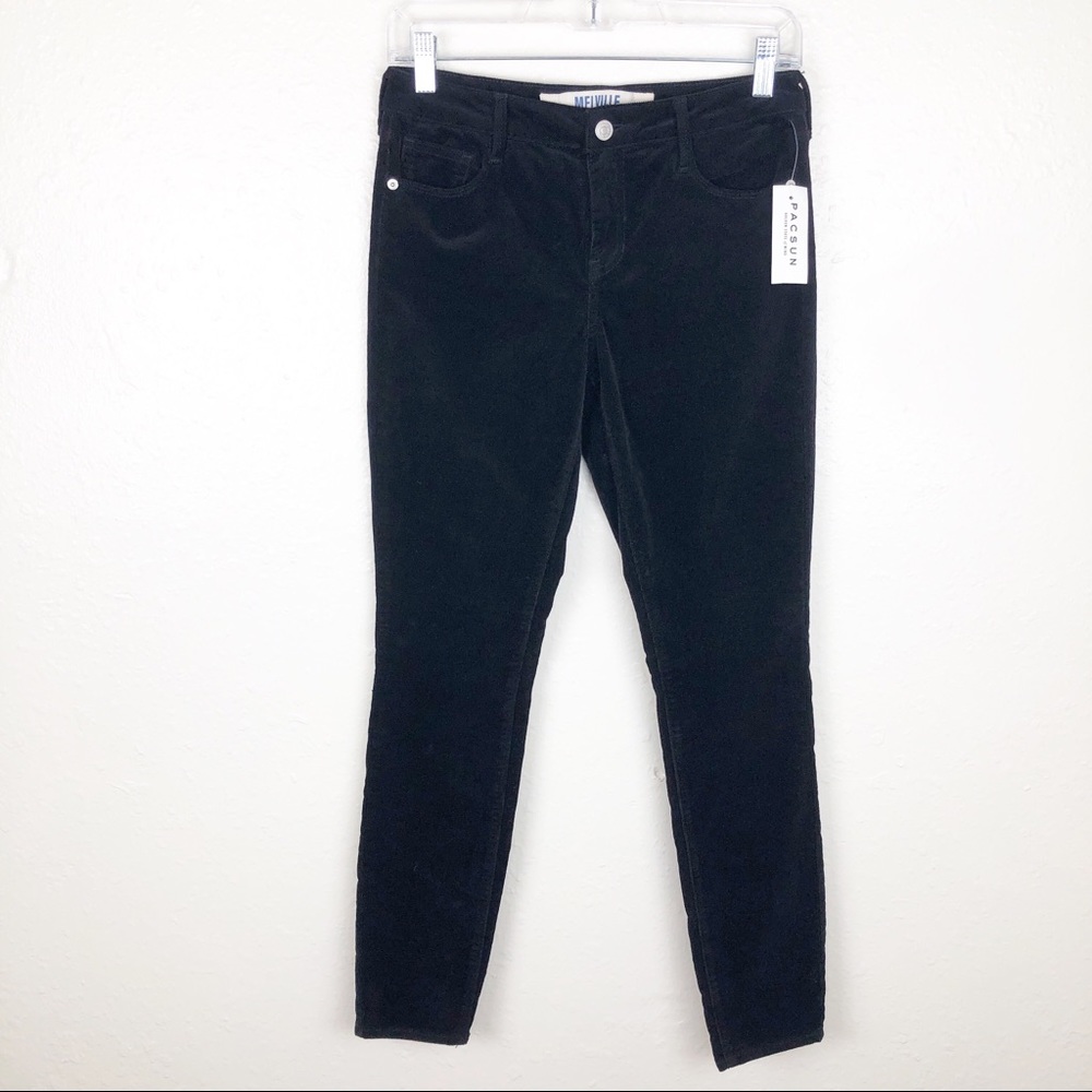 Brandy Melville Black Corduroy Skinny‎ Jean 26
